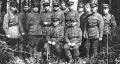 Командир 1 сд НКВД Козик Е.В. и комиссар дивизии Чиненков Н.В. (сидят) с офицерами штаба дивизии май 1942г.